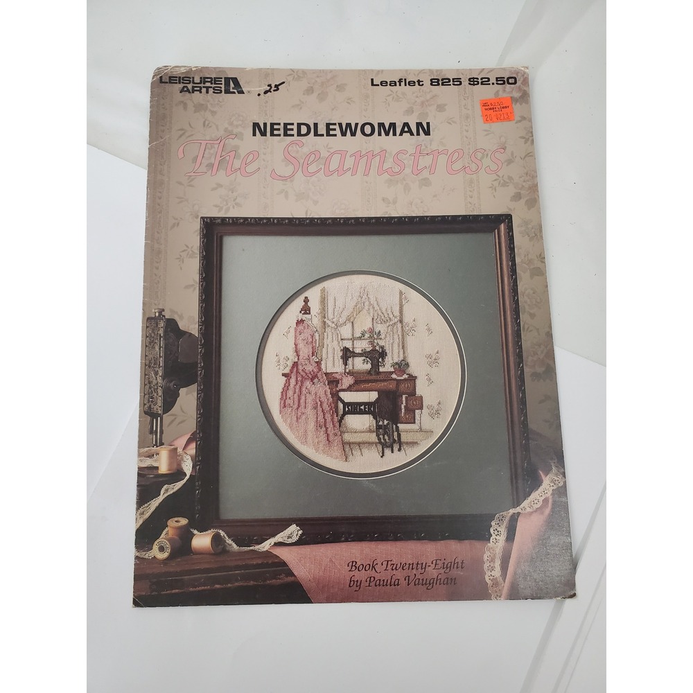 Leisure Arts Leaflet 825 Needlewoman The Seamstress Paula Vaughan Cross Stitch